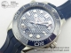 VSF厂复刻欧米茄海马Seamaster Diver 300M 海马300蓝盘胶带款高仿手表细节图