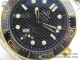 VSF厂复刻欧米茄海马Seamaster Diver 300M 间黄金黑盘海马300钢带款高仿手表细节图