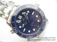 VSF厂复刻欧米茄海马Seamaster Diver 300M 海马300蓝盘钢带款高仿手表细节图