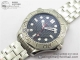 VSF厂复刻欧米茄海马Seamaster Diver 300M 钢带黑盘红针海马300高仿手表细节图