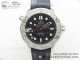 VSF厂复刻欧米茄海马Seamaster Diver 300M 钢带黑盘红针海马300胶带款高仿手表细节图