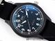 ZF厂复刻IWC万国飞行员Pilot’s Watch Top Gun Black Ceramic IW326901  飞行员黑色陶瓷黑色尼龙表带款高仿手表细节图