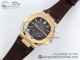 PPF复刻百达翡丽PATEK PHILIPPE Nautilus 5712金壳灰盘皮带款高仿手表细节图